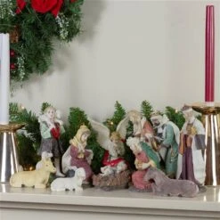 LB International 8-in Christmas Nativity Resin Figurines - Set Of 11