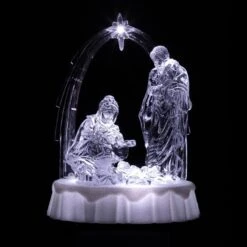 Northlight 7-in LED Lighted Musical Icy Crystal Nativity Scene Christmas Decoration -Northlight Paradise 331054263 AlternateImage1 l