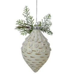 Northlight 5-in Cedar And Berries White Finial Christmas Ornament 7 Northlight 5-in Cedar And Berries White Finial Christmas Ornament -Northlight Paradise 331054269 AlternateImage1 l