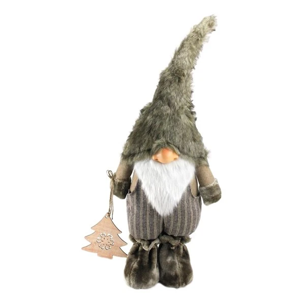 Northlight 33-in Grey And White Woodland Gnom Christmas Figurine 4 Northlight 33-in Grey And White Woodland Gnom Christmas Figurine - Image 2