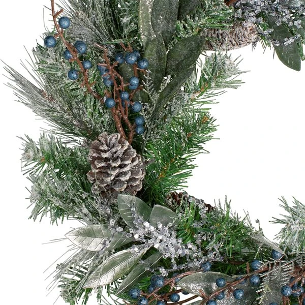 Northlight 24-in Mixed Pine And Blueberries Artificial Christmas Wreath 4 Northlight 24-in Mixed Pine And Blueberries Artificial Christmas Wreath - Image 2