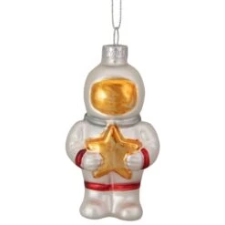 Northlight 3.5-in White And Gold Glass Astronaut Christmas Ornament -Northlight Paradise 331054277 MainImage 001 l