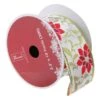 Northlight Poinsettia Print Gold Wired Christmas Craft Ribbon Spools -Northlight Paradise 331054282 MainImage 001 l