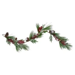 Northlight 5.75-ft X 7-in Berries And Pine Cones Frosted Artificial Christmas Garland 7 Northlight 5.75-ft X 7-in Berries And Pine Cones Frosted Artificial Christmas Garland -Northlight Paradise 331054284 MainImage 001 l