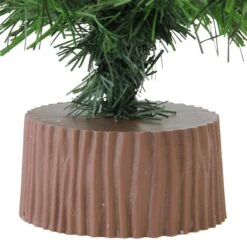 Northlight 24-in Mini Pine Medium Artificial Christmas Tree In Faux Wood Base - Unlit