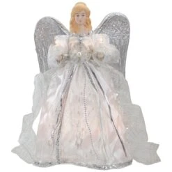 Northlight 12-in Silver Angel With Wings Christmas Tree Topper -Northlight Paradise 331054289 MainImage 001 l