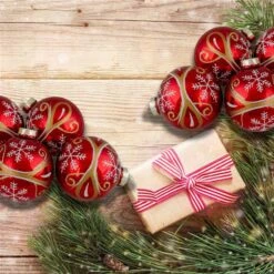 Northlight Glass Hanging Christmas Ball Ornaments 2.5-in 4/pk -Northlight Paradise 331054292 AlternateImage2 l