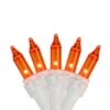 Northlight 100-Count Orange Mini Christmas Lights Set - 20.25-ft White Wire -Northlight Paradise 331054301 MainImage 001 l