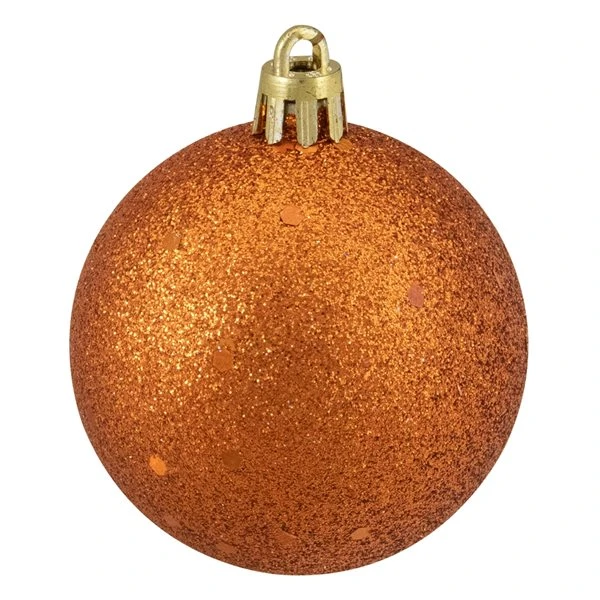 Northlight Orange Shatterproof 4-Finish Christmas Ball Ornaments 2.5-in 24/pk 7 Northlight Orange Shatterproof 4-Finish Christmas Ball Ornaments 2.5-in 24/pk - Image 5