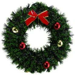 Northlight 17-in Green Tinsel Artificial Christmas Wreath With A Bow