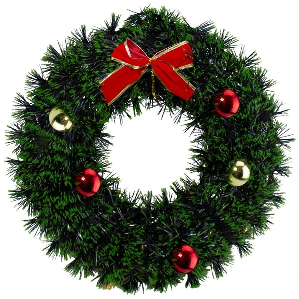 Northlight 17-in Green Tinsel Artificial Christmas Wreath With A Bow 3 Northlight 17-in Green Tinsel Artificial Christmas Wreath With A Bow