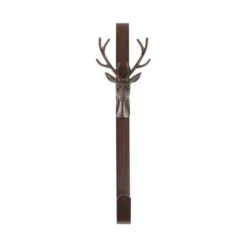 Northlight 15.25-in Brown Rustic Deer Over The Door Christmas Wreath Hanger