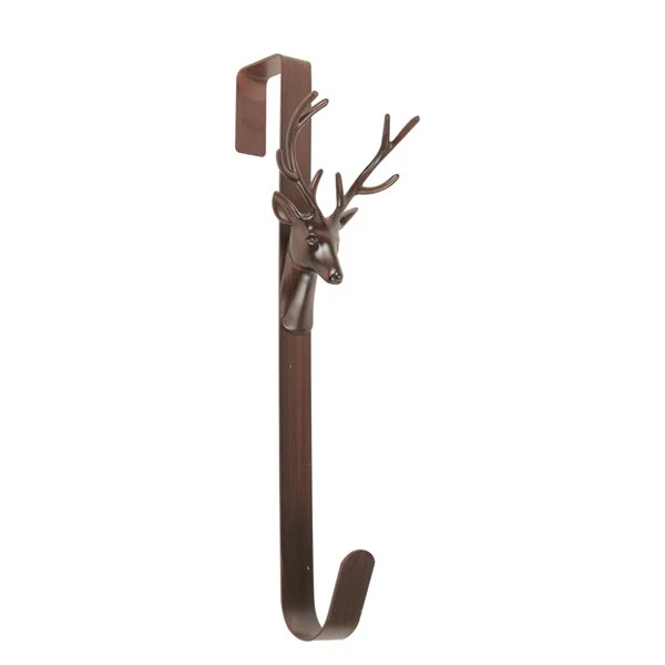 Northlight 15.25-in Brown Rustic Deer Over The Door Christmas Wreath Hanger 4 Northlight 15.25-in Brown Rustic Deer Over The Door Christmas Wreath Hanger - Image 2