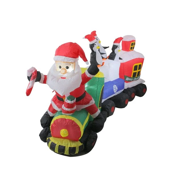 Northlight 6.5-ft Inflatable Santa And Penguins On Train Outdoor Christmas Decoration 3 Northlight 6.5-ft Inflatable Santa And Penguins On Train Outdoor Christmas Decoration