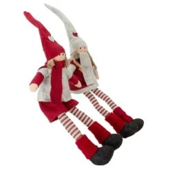 Northlight 19-in Boy And Girl Sitting Christmas Doll Decorations -Northlight Paradise 331054326 AlternateImage1 l