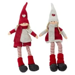 Northlight 19-in Boy And Girl Sitting Christmas Doll Decorations -Northlight Paradise 331054326 MainImage 001 l