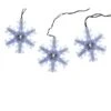 Northlight 25-in Cascading White And Blue Snowfall LED Snowflake Christmas Lights - Set Of 3 -Northlight Paradise 331054331 MainImage 001 l