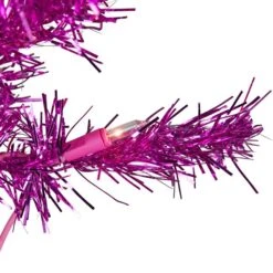 Northlight 4-ft Pre-Lit Pink Artificial Tinsel Christmas Tree Clear Lights 9 Northlight 4-ft Pre-Lit Pink Artificial Tinsel Christmas Tree Clear Lights -Northlight Paradise 331054335 AlternateImage1 l