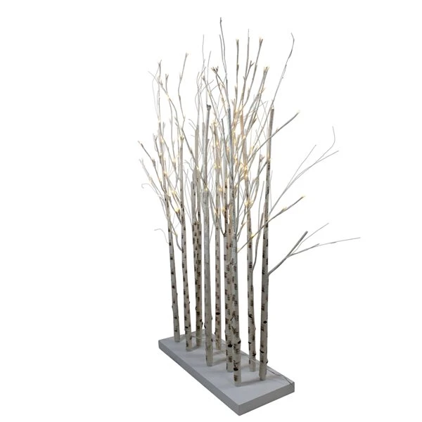 Northlight 4-ft LED White Birch Twig Tree Cluster Outdoor Christmas Decoration 4 Northlight 4-ft LED White Birch Twig Tree Cluster Outdoor Christmas Decoration - Image 2