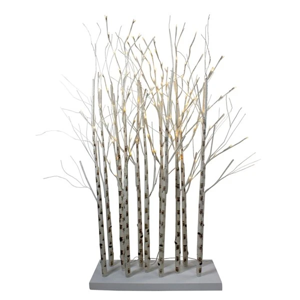 Northlight 4-ft LED White Birch Twig Tree Cluster Outdoor Christmas Decoration 5 Northlight 4-ft LED White Birch Twig Tree Cluster Outdoor Christmas Decoration - Image 3