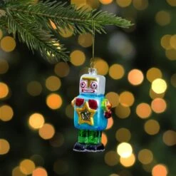 Northlight 4.75-in Multicoloured Glass Robot Christmas Ornament -Northlight Paradise 331054342 AlternateImage1 l