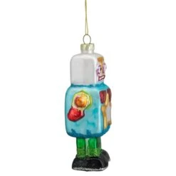 Northlight 4.75-in Multicoloured Glass Robot Christmas Ornament -Northlight Paradise 331054342 AlternateImage3 l