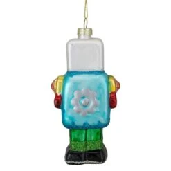 Northlight 4.75-in Multicoloured Glass Robot Christmas Ornament -Northlight Paradise 331054342 AlternateImage4 l
