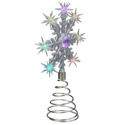 Northlight 11-in LED Lighted Twinkling Snowflake Christmas Tree Topper
