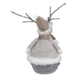 Northlight 18-in LED Lighted Brown And Grey Knit Reindeer Christmas Figure -Northlight Paradise 331054349 AlternateImage4 l