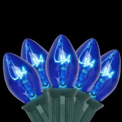 Northlight 25-Count Blue C7 Christmas Light Set -24-ft Green Wire