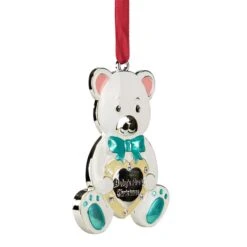 Northlight 3-in Plated Bear Baby's First Christmas Ornament