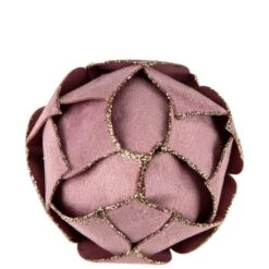 Northlight 5-in Pink Flower Glitter Petal Shatterproof Ball Christmas Ornament