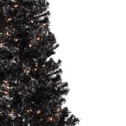 Northlight 6-ft Pre-Lit Black Artificial Tinsel Christmas Tree Clear Lights -Northlight Paradise 331054369 AlternateImage1 l