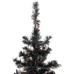 Northlight 6-ft Pre-Lit Black Artificial Tinsel Christmas Tree Clear Lights -Northlight Paradise 331054369 AlternateImage3 l