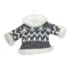 Northlight 8-in Grey And White Knit Nordic Print Sweater Christmas Ornament