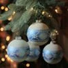 Northlight 4-in Blue And White Nordic Fair Isle Glass Ball Christmas Ornaments - 4-Piece 1 Northlight 4-in Blue And White Nordic Fair Isle Glass Ball Christmas Ornaments - 4-Piece -Northlight Paradise 331054380 AlternateImage1 l