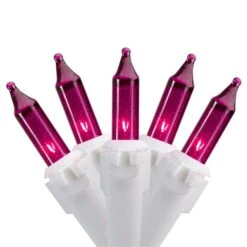 Northlight 50-Count Purple Mini Christmas Light Set - 10-ft White Wire -Northlight Paradise 331054386 MainImage 001 l