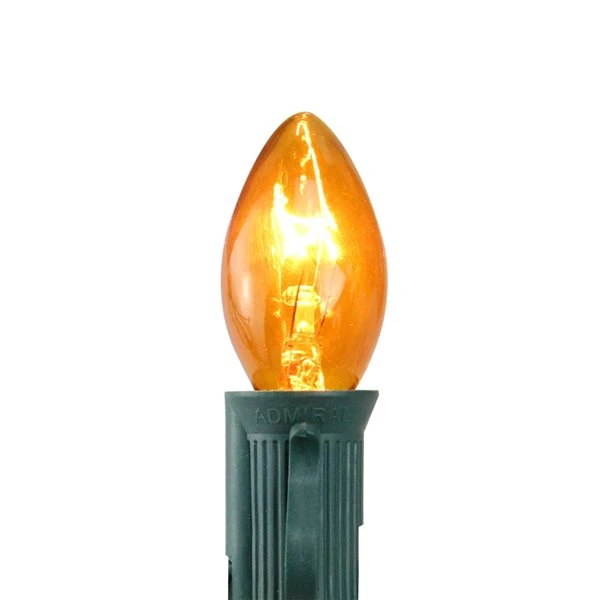 Northlight Transparent C7 Orange Christmas Replacement Bulbs - Pack Of 25 3 Northlight Transparent C7 Orange Christmas Replacement Bulbs - Pack Of 25