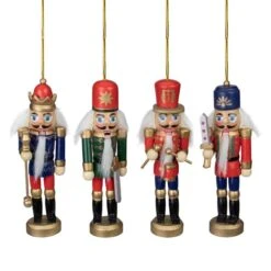 Northlight 5-in Red And Green Christmas Nutcracker Ornaments - Set Of 4 -Northlight Paradise 331054393 MainImage 001 l