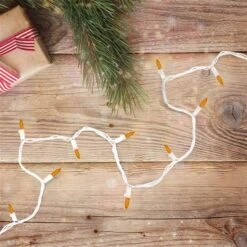 Northlight Set Of 50 Orange LED Mini Christmas Lights 4-in Spacing - White Wire -Northlight Paradise 331054418 AlternateImage1 l