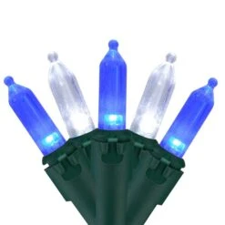 Northlight Set Of 100 Blue And White LED Mini Christmas Lights - Green Wire -Northlight Paradise 331054420 MainImage 001 l