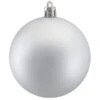 Northlight Matte Silver Shatterproof Christmas Ball Ornaments 3.25-in 32/pk