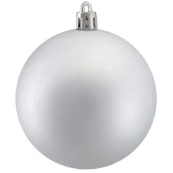 Northlight Matte Silver Shatterproof Christmas Ball Ornaments 3.25-in 32/pk