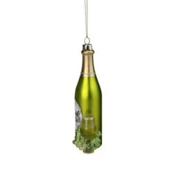 Northlight 5.75-in Green And Gold Wine Bottle Christmas Ornament