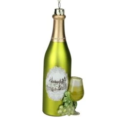 Northlight 5.75-in Green And Gold Wine Bottle Christmas Ornament -Northlight Paradise 331054425 AlternateImage2 l