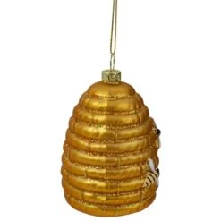 Northlight 3.5-in Gold Holiday Collections Glass Beehive Christmas Ornament -Northlight Paradise 331054428 AlternateImage1 l