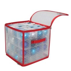 Northlight 12.5-in Transparent Zip Up Christmas Storage Box