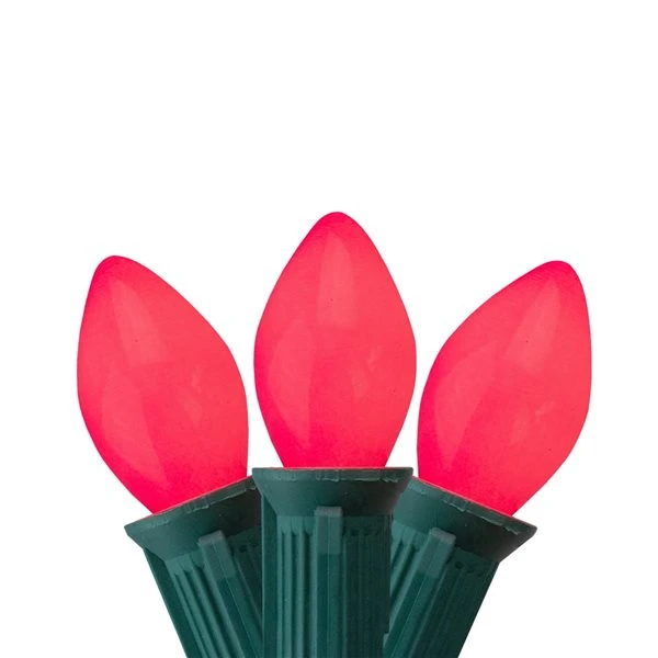 Northlight 25-Count Opaque Pink C7 Christmas Lights Set - 24-ft Green Wire 3 Northlight 25-Count Opaque Pink C7 Christmas Lights Set - 24-ft Green Wire