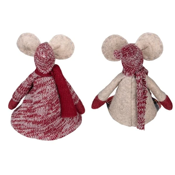 Northlight 17-in Boy And Girl Sitting Plush Christmas Mice Figures - Set Of 2 6 Northlight 17-in Boy And Girl Sitting Plush Christmas Mice Figures - Set Of 2 - Image 4