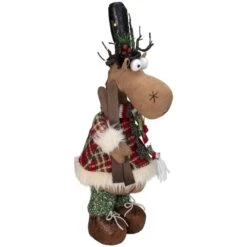 Northlight 20-in Standing Christmas Moose Figure With LED Antlers Tabletop Decor -Northlight Paradise 331054446 AlternateImage2 l
